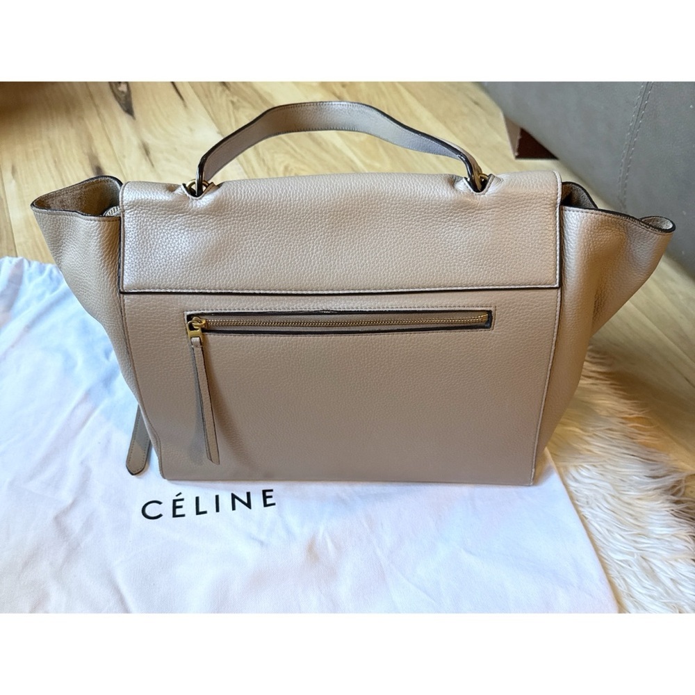 Authentic Celine Mini Belt Bag Grained Calfskin With Gold Finishing Taupe - Picture 10 of 12
